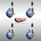Service Caster 4 Inch 316SS Blue Poly Swivel 1 Inch Expanding Stem Caster Set Brake SCC SCC-SS316EX20S414-PPUB-BLUE-TLB-1-4 - alternate 2